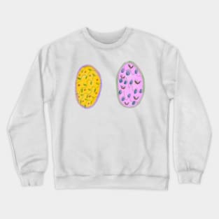 Colorful floral leaf Easter eggs Crewneck Sweatshirt